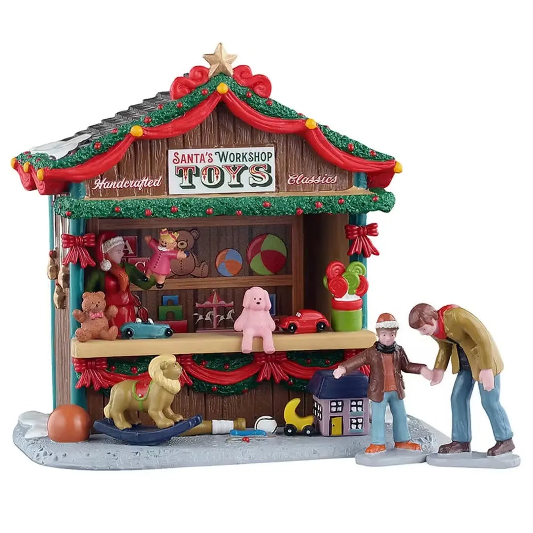 Lemax Caddington Village Table Accent: Santa's Workshop Toys, Set Of 3 #53737 1