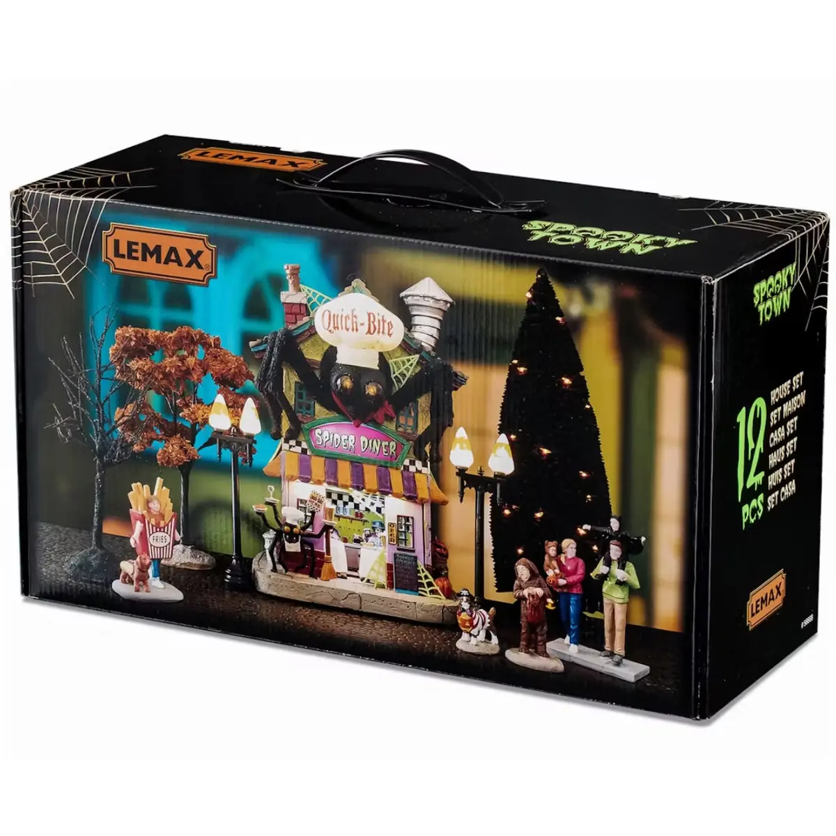 Lemax Spooky Town Quick-Bite Spider Diner Set #56668 1