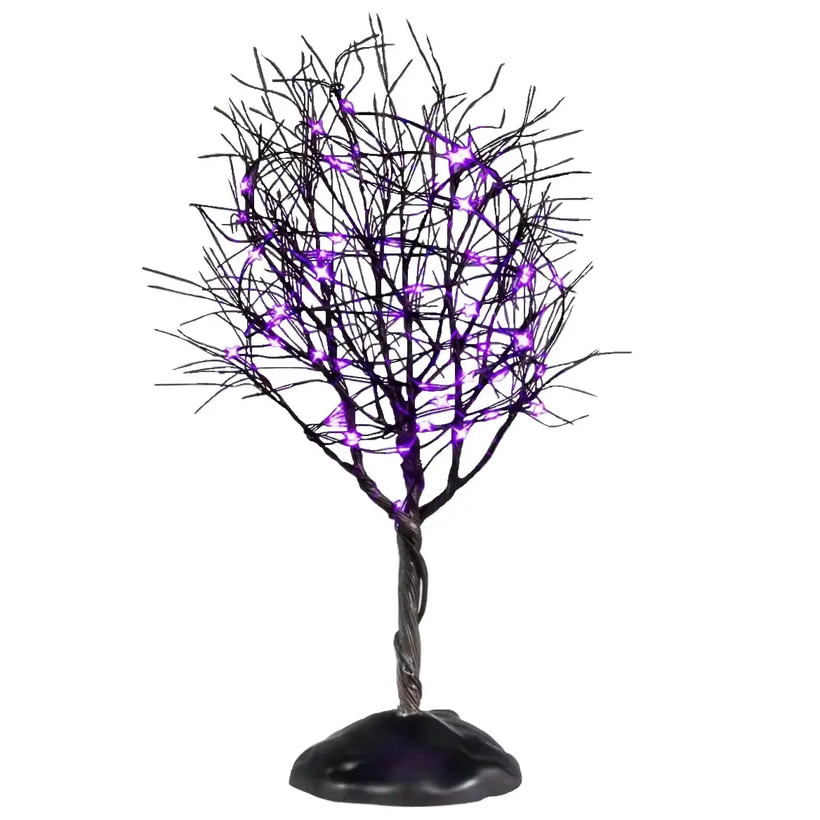 Lemax Spooky Town Dry Tree With Purple Lights #54519 1