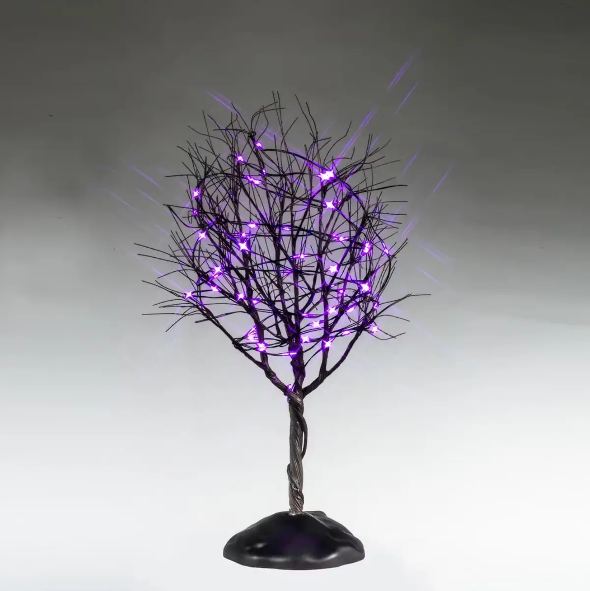 Lemax Spooky Town Dry Tree With Purple Lights #54519 2