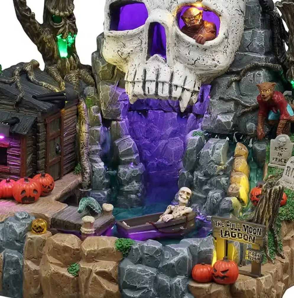 Lemax Spooky Town The Full Moon Lagoon #54431 2