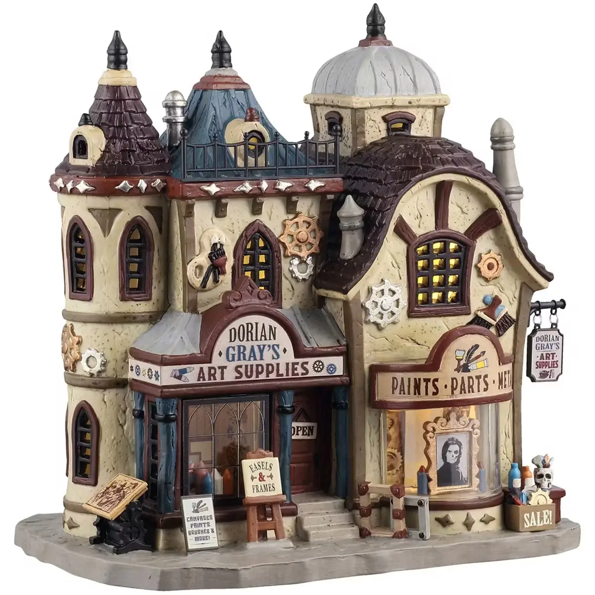 Lemax Spooky Town Dorian Gray's Art Supplies #55306 1