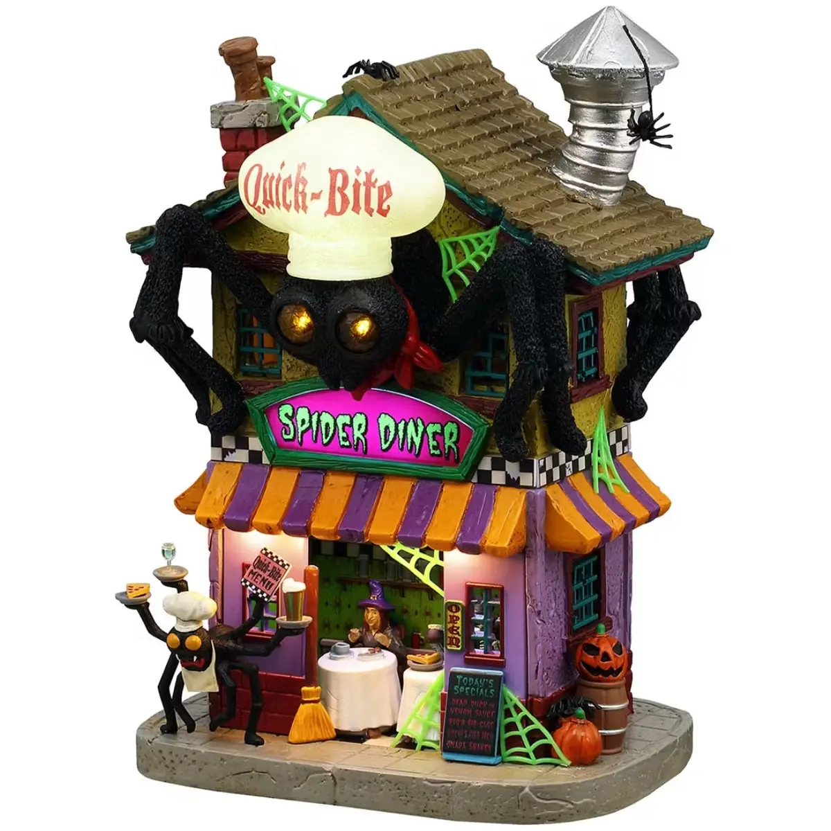 Lemax Spooky Town Quick-Bite Spider Diner #55295 1