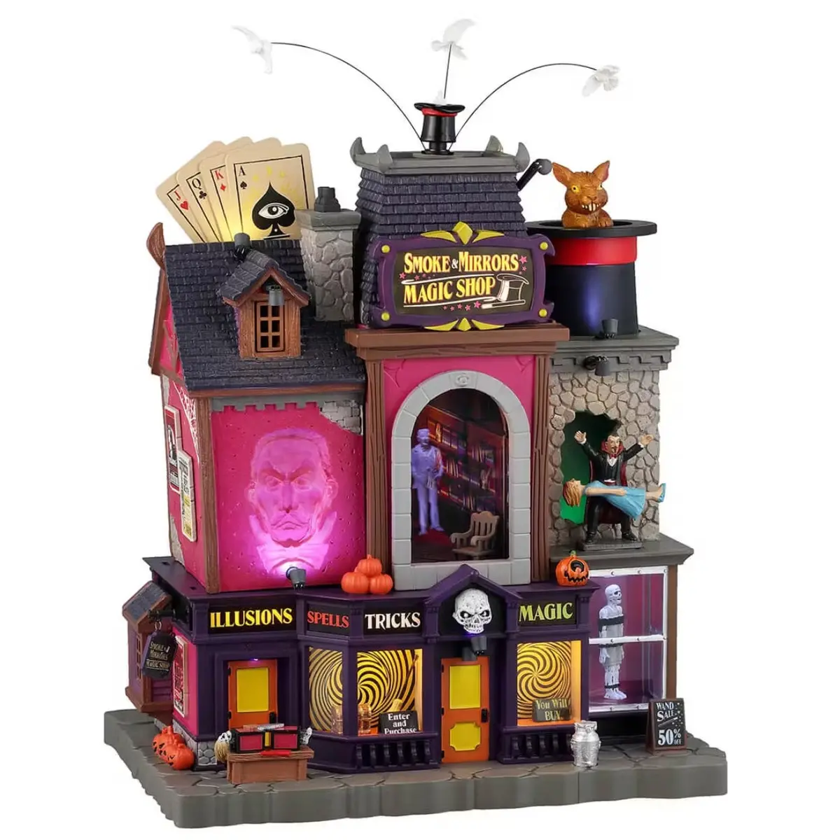 Lemax Spooky Town Smoke & Mirrors Magic Shop #45218 1