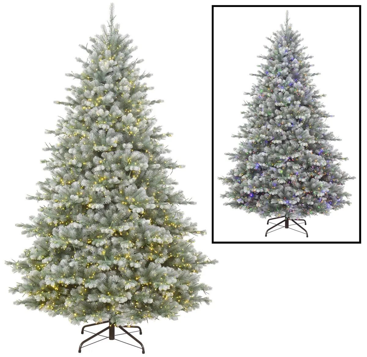 7.5' Frosted Hampshire Galaxy Led Instant Connect Artificial Christmas Tree 1