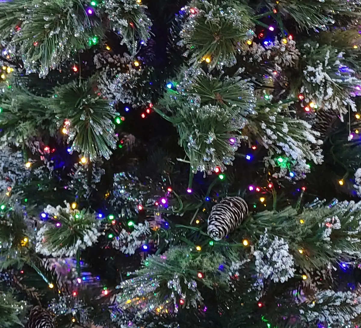4.5' Flocked Crystal Elegance Galaxy Led Powerconnect™ Pre-Lit Artificial Christmas Tree 2