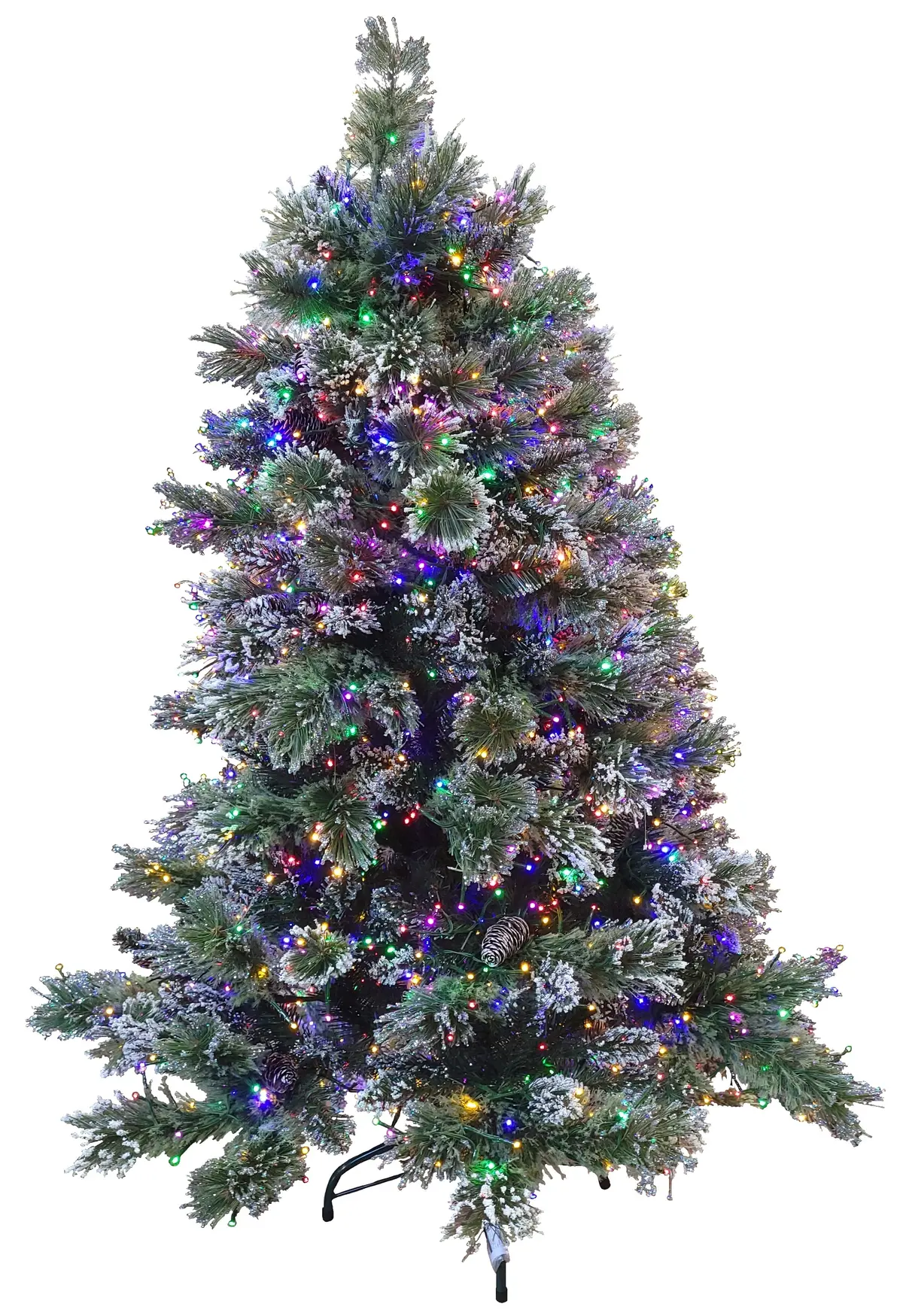 4.5' Flocked Crystal Elegance Galaxy Led Powerconnect™ Pre-Lit Artificial Christmas Tree 1