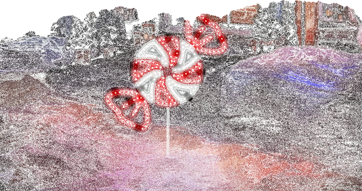 18" Hi-Vibrant Led Peppermint Twist Decoration 1