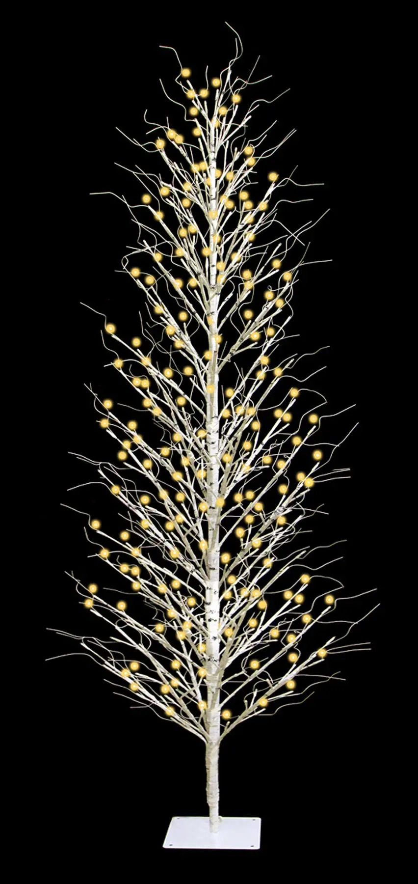 Columnar Birch Tree With Twinkling Warm White Led Lights 3