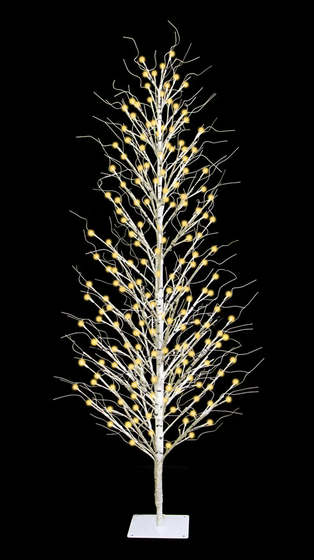 Columnar Birch Tree With Twinkling Warm White Led Lights 3