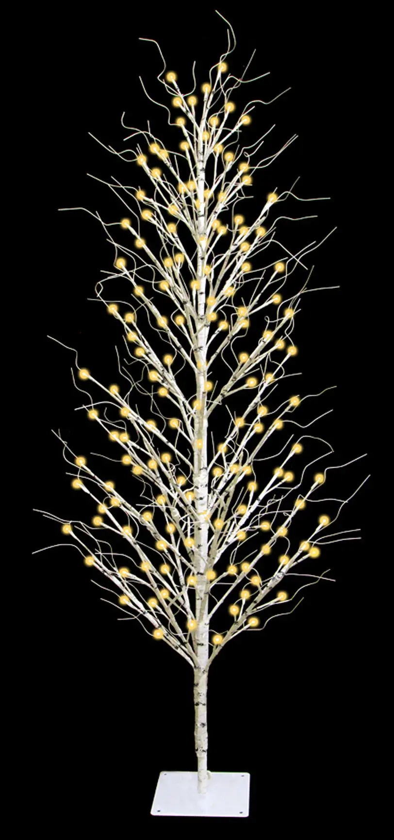 Columnar Birch Tree With Twinkling Warm White Led Lights 2