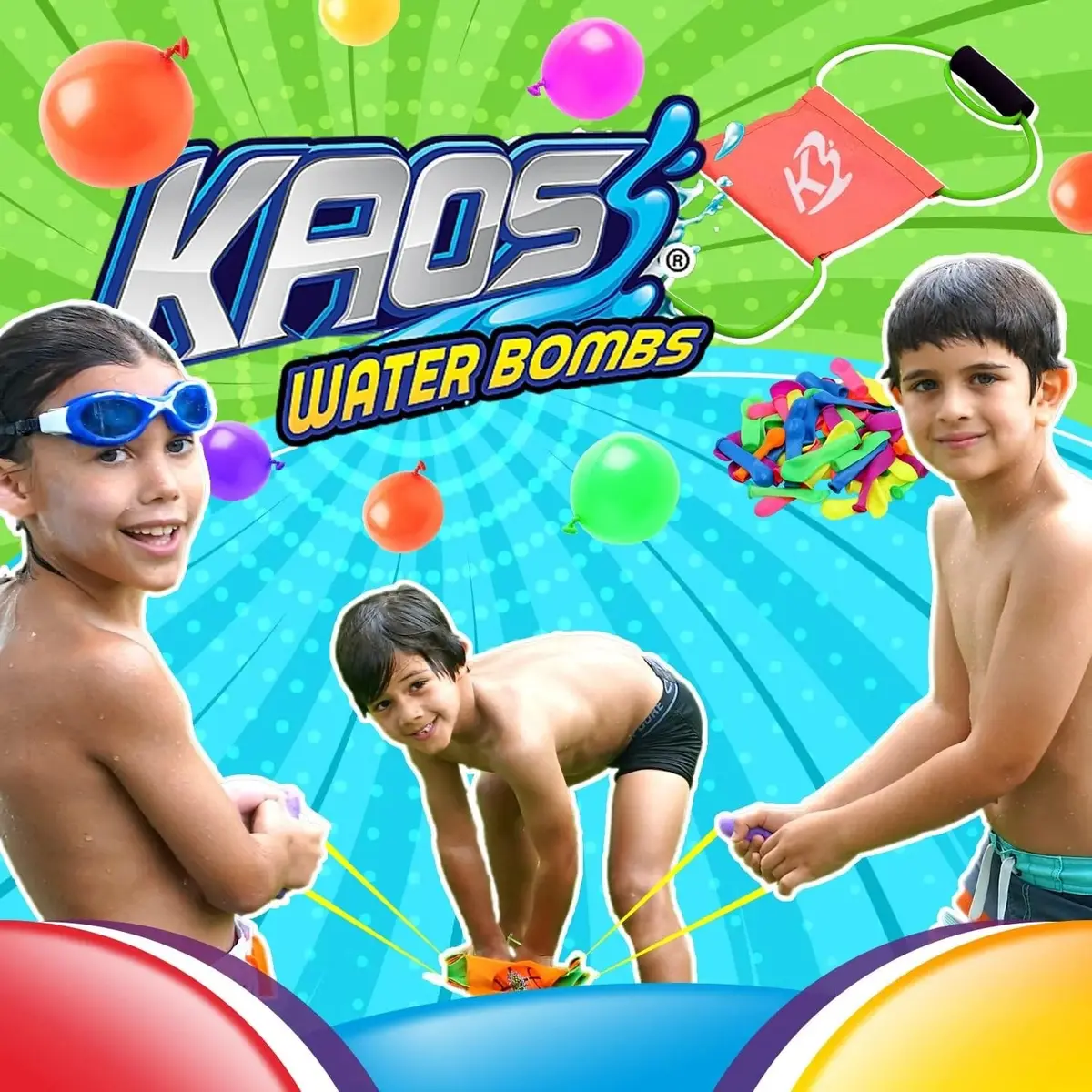 Kaos Water Balloon Launcher Slingshot & 30 Balloons 1