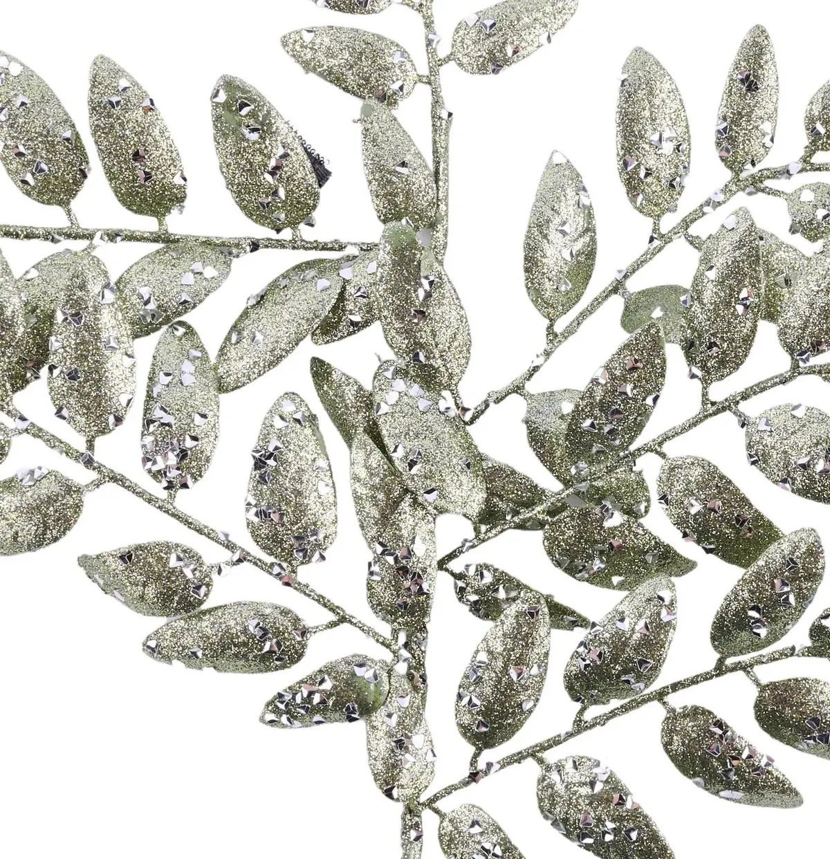 21" Dark Sage Green Glitter Honey Locust Spray 2