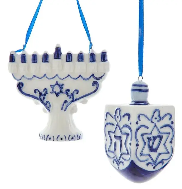 3" Porcelain Hanukkah Ornament 1