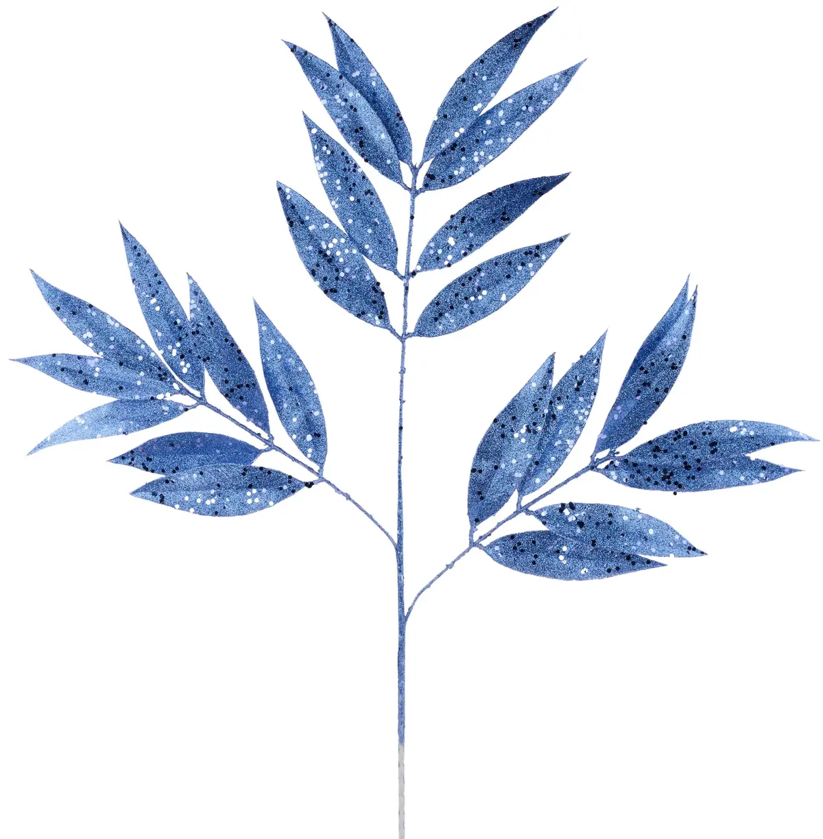 27" Smoke Blue Pointed Bay Leaf Spray 1