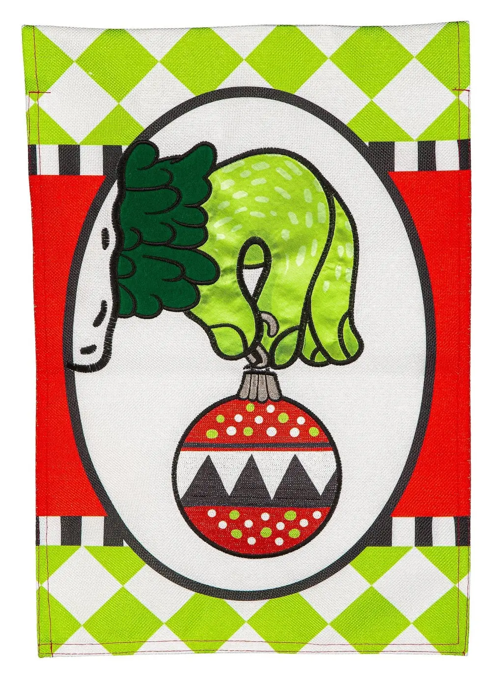 Christmas Monster Ornament Burlap Garden Flag 1