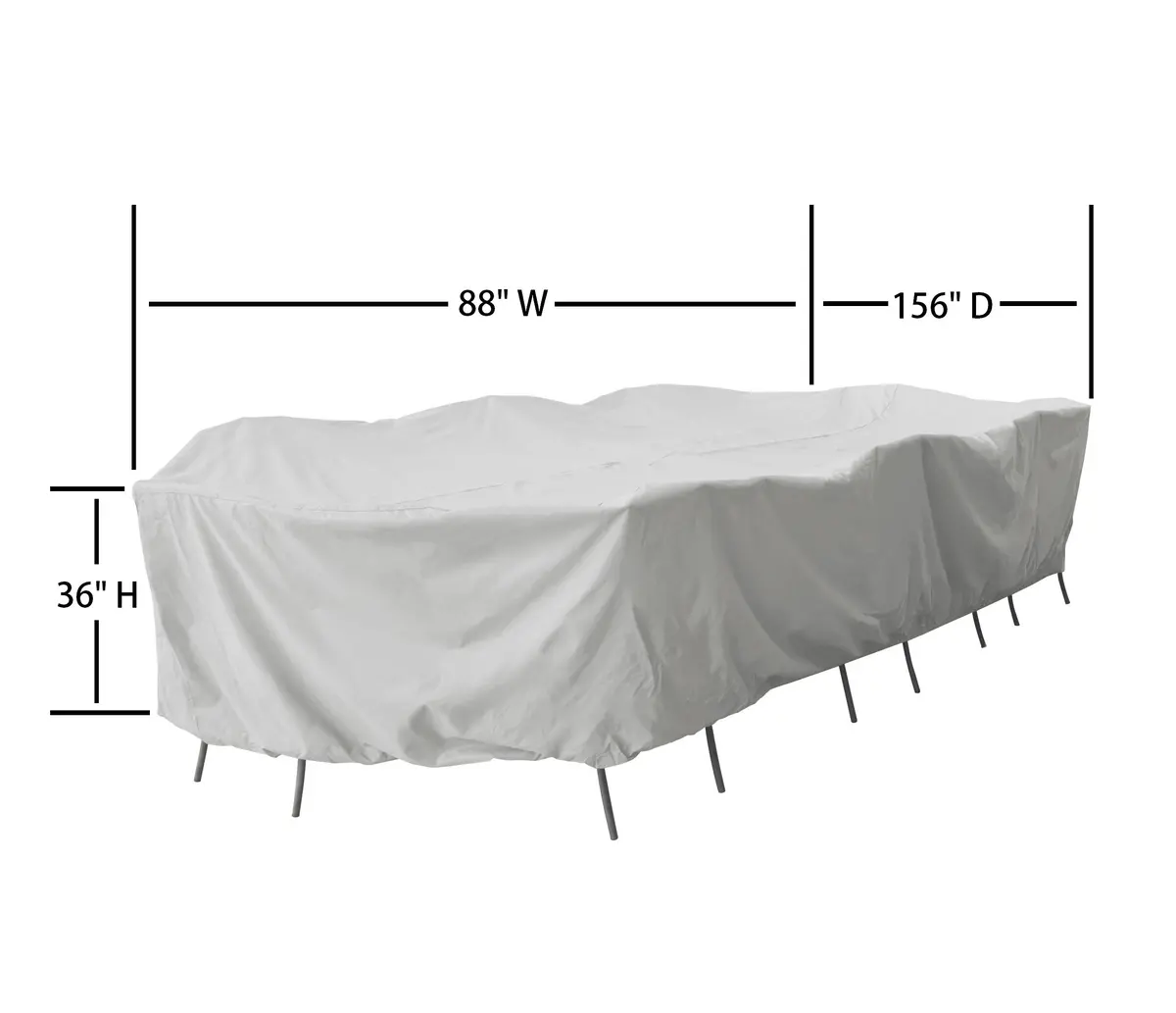 Modular Outdoor Furniture Cover For X-Large Oval/Rectangle Table & Chairs 2
