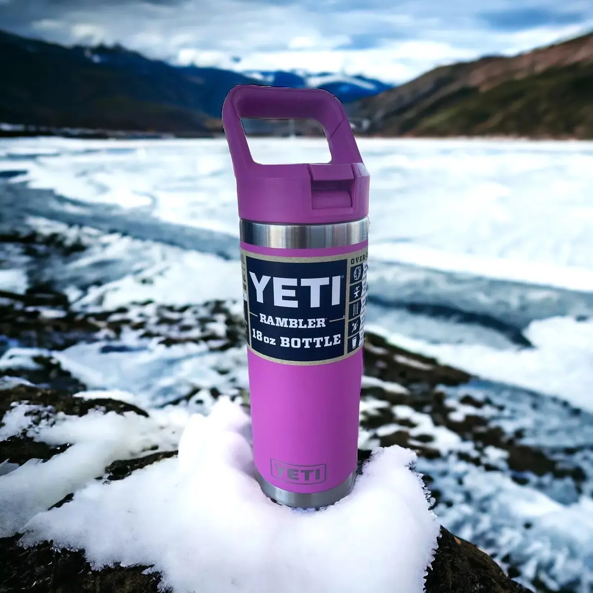 Yeti Rambler® 18 Oz. Water Bottle With Color-Matched Straw Cap 1