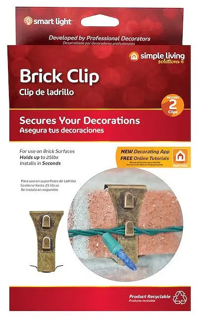 Outdoor Brick Fasteners For Hanging Christmas Lights (2-Pack) 1