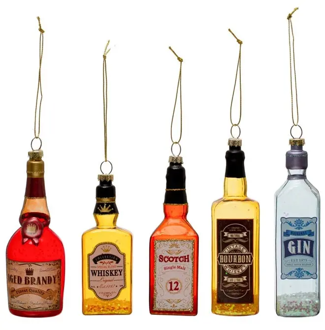 Glass Liquor Bottle Ornament 1