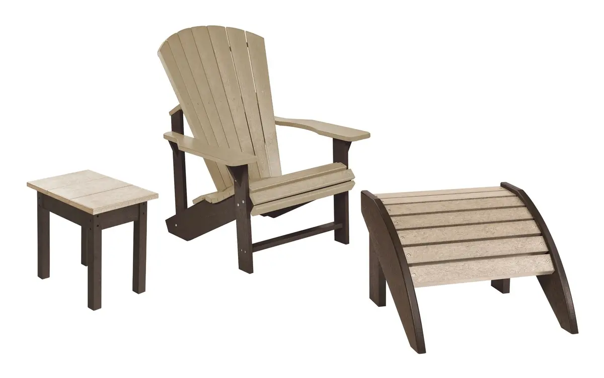 2-Toned Beige & Chocolate Resin Furniture By C.R. Plastic 3