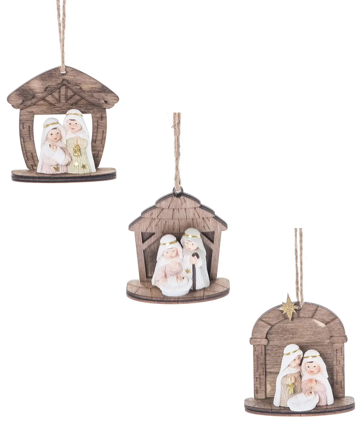 2.75" Mini Holy Family Nativity Ornament 1
