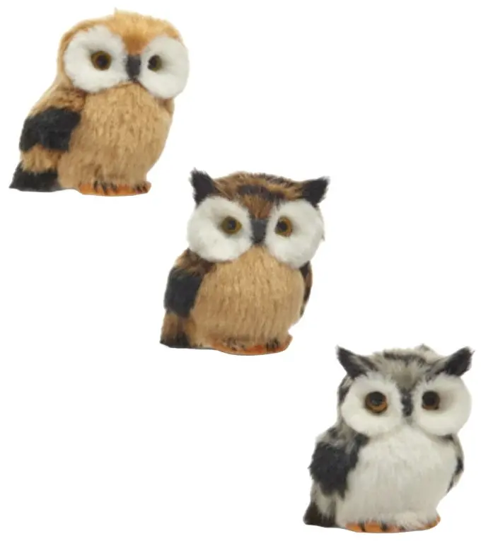 3" Fluffy Owl Ornament 1