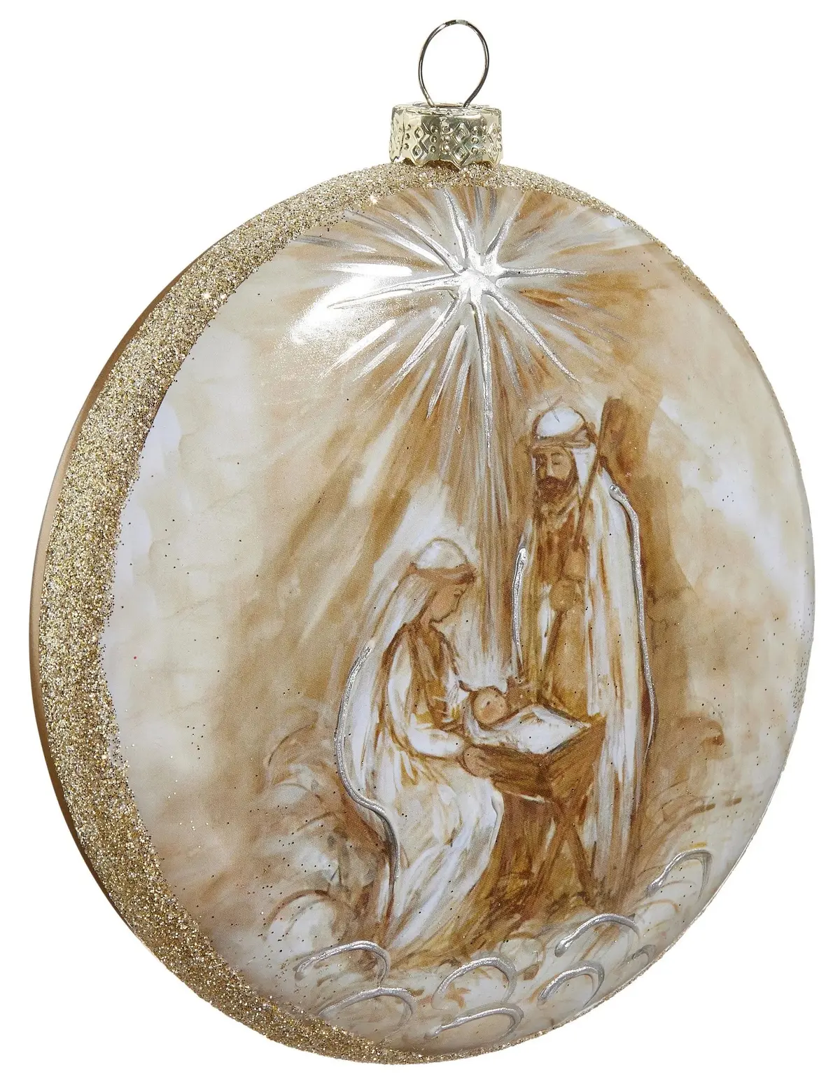 5" North Star Holy Family Disc Ornament 1