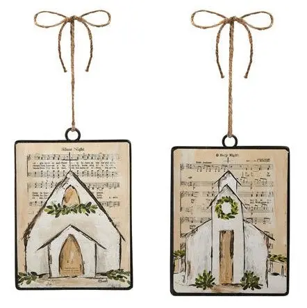 6" Double-Sided Music Sheet Church Ornament 1