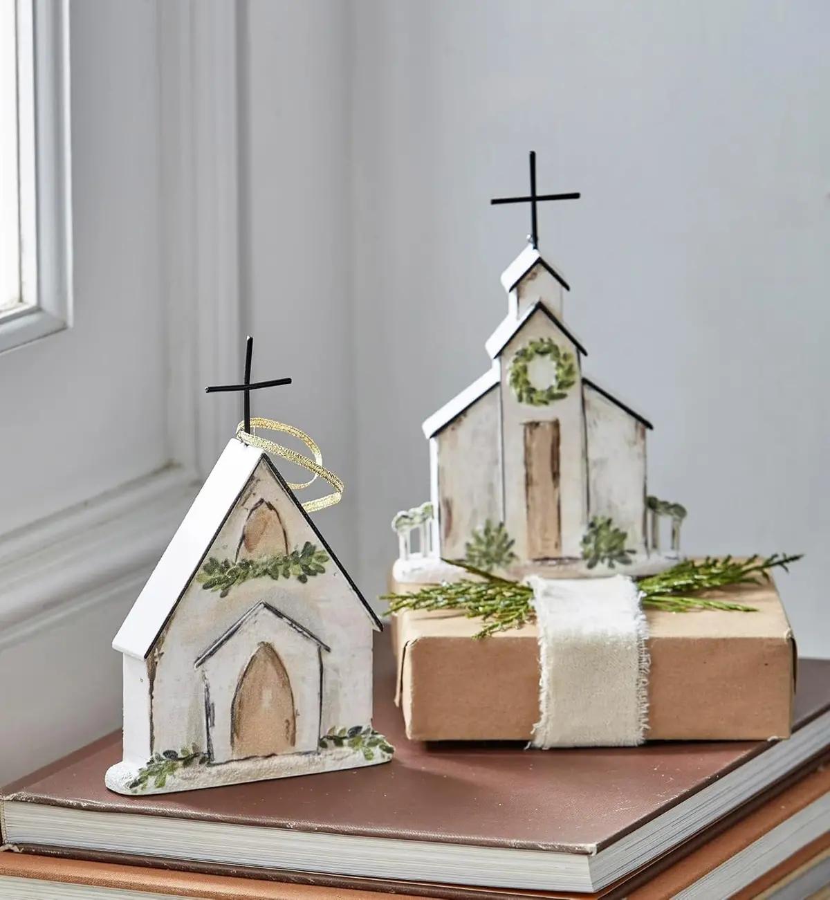 6" Good Tidings Church Ornament 2