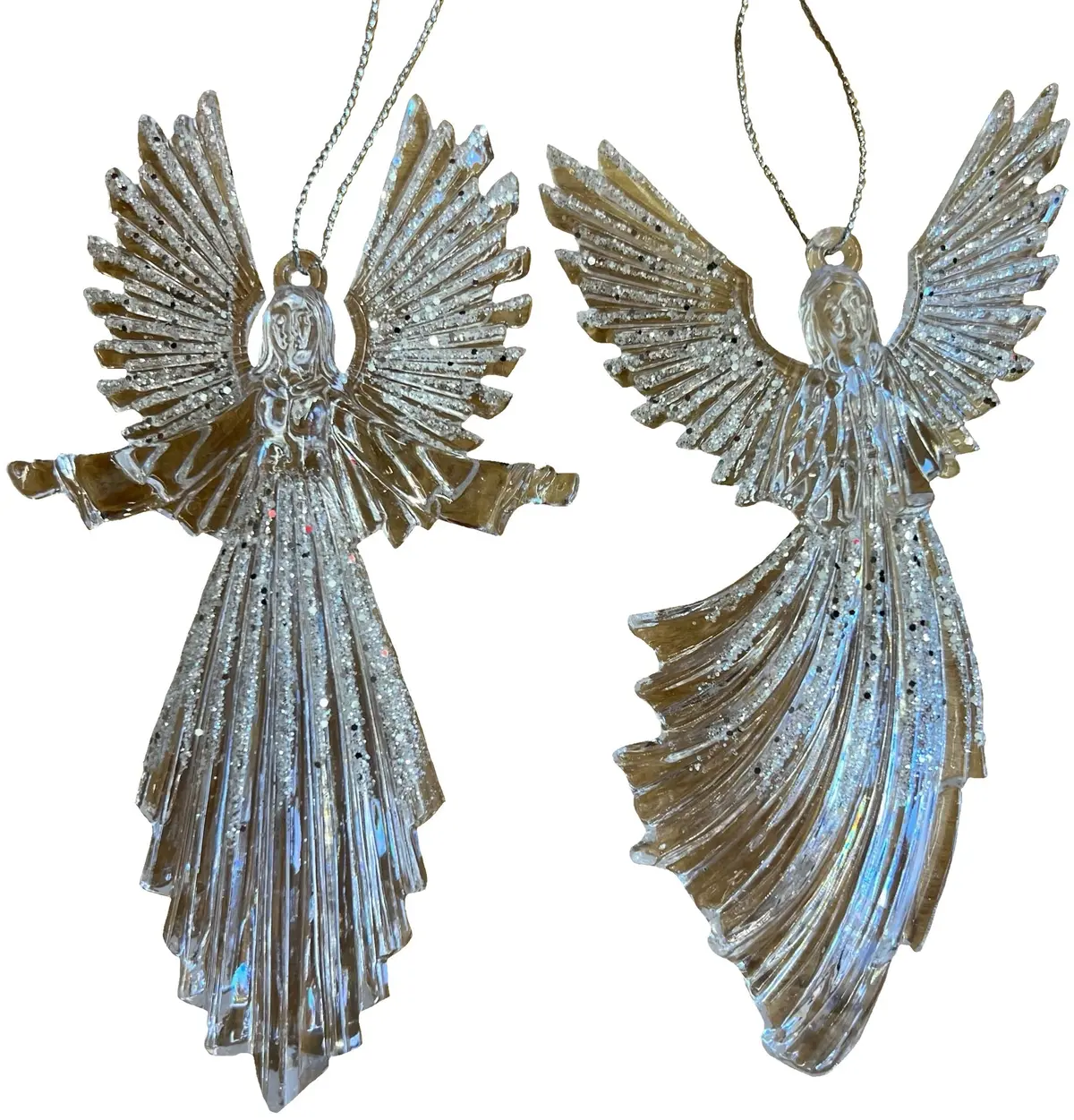 6" Glittered Angel Ornament 1