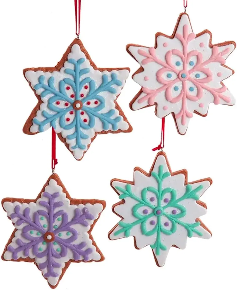 4" Pastel Colored Gingerbread Cookie Ornament 1
