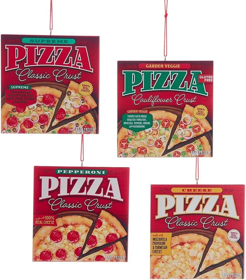 3.75" Pizza Box Ornament 1