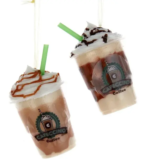 4.5" Cappuccino Frozen Coffee Ornament 1