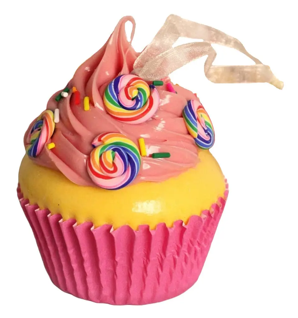 2.75" Sweet Cupcake With Candy Ornament 1