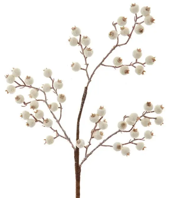 25.5" White Berry Pick Stem 1