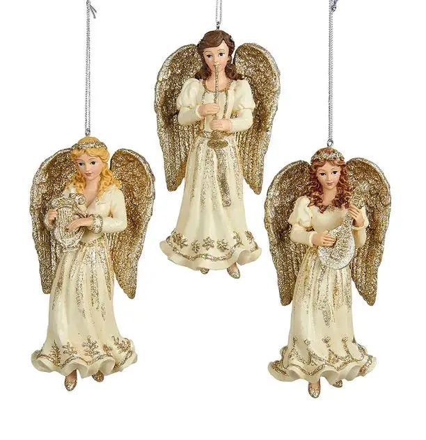 5.25" Platinum Angel Ornament 1