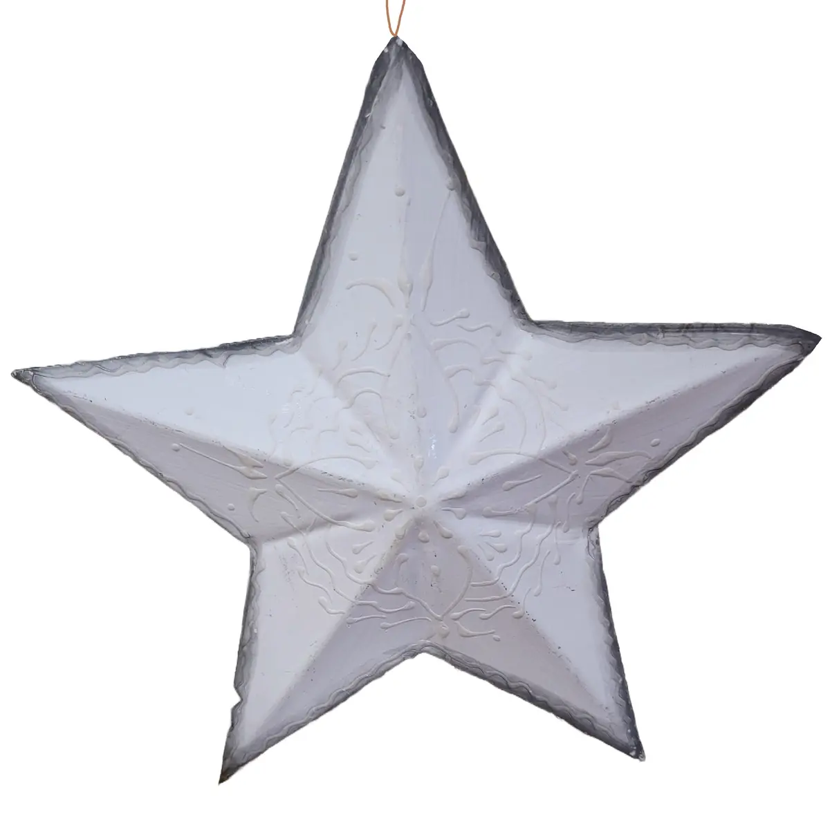 8.5" Rustic Winter Star Ornament 1