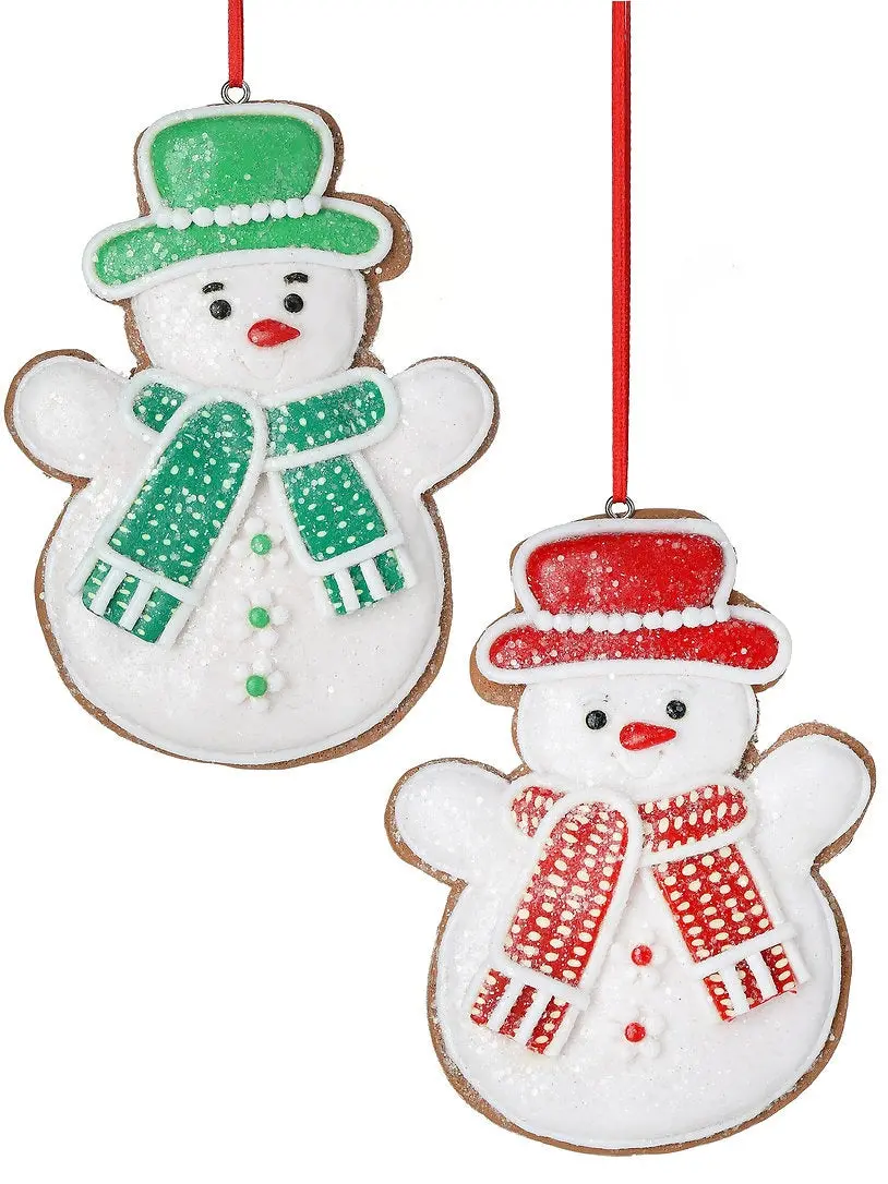 5" Gingerbread Cookie Snowman Ornament 1