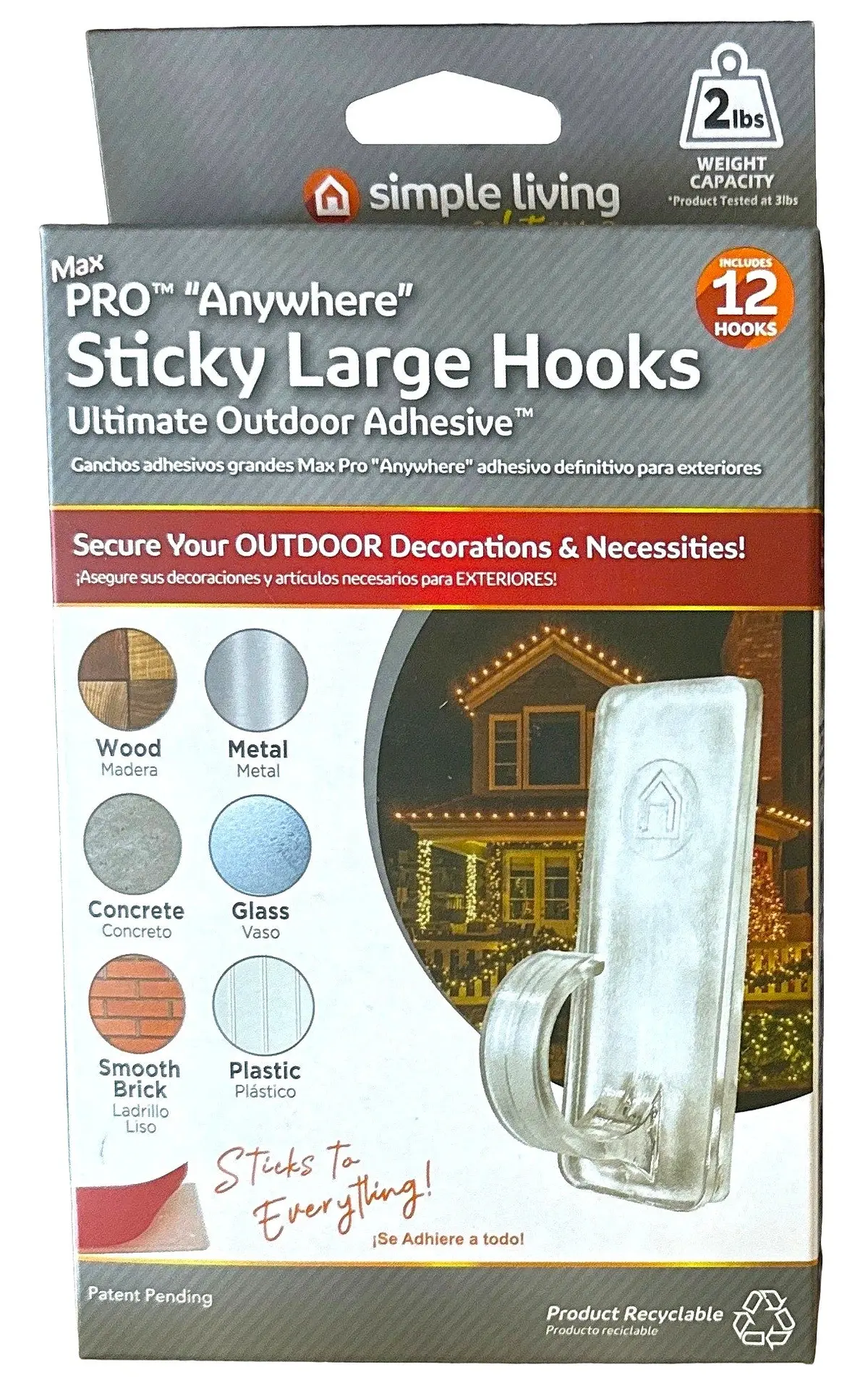 Pro "Anywhere" Large Sticky Hooks (12-Pack) 1