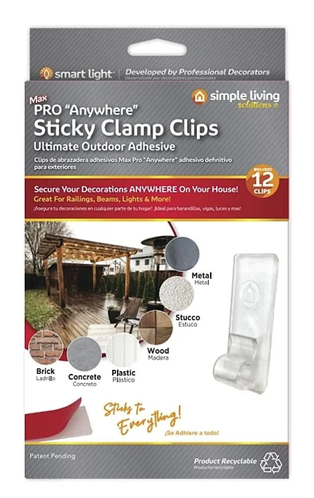 Pro "Anywhere" Sticky Clamp Clips (12-Pack) 1
