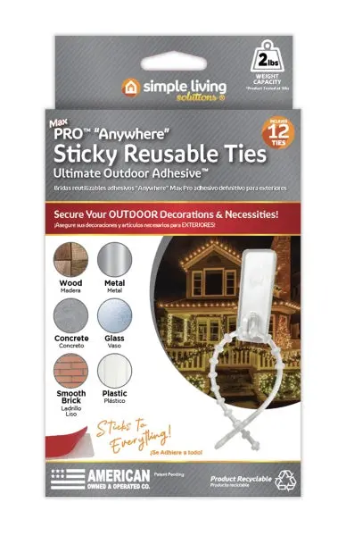 Pro "Anywhere" Sticky Reusable Ties (12-Pack) 1