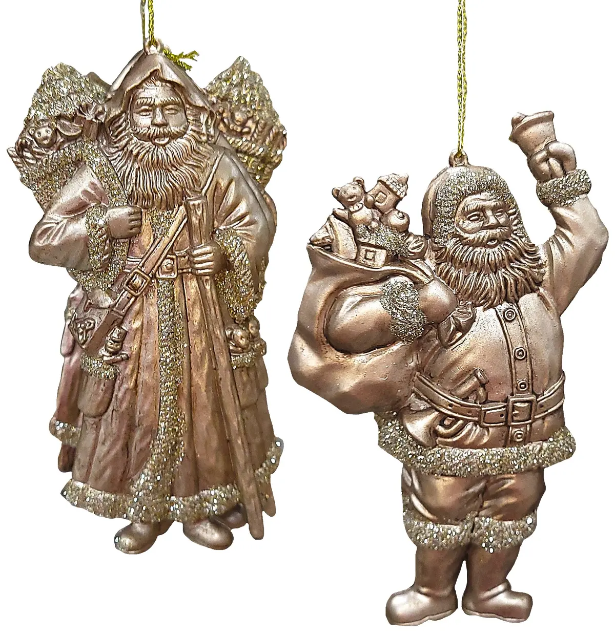 5.5" Plastic Old World Santa Ornament 1