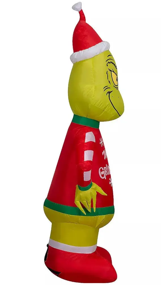 4' Airblown® Grinch Wearing An Ugly Sweater Christmas Inflatable 2