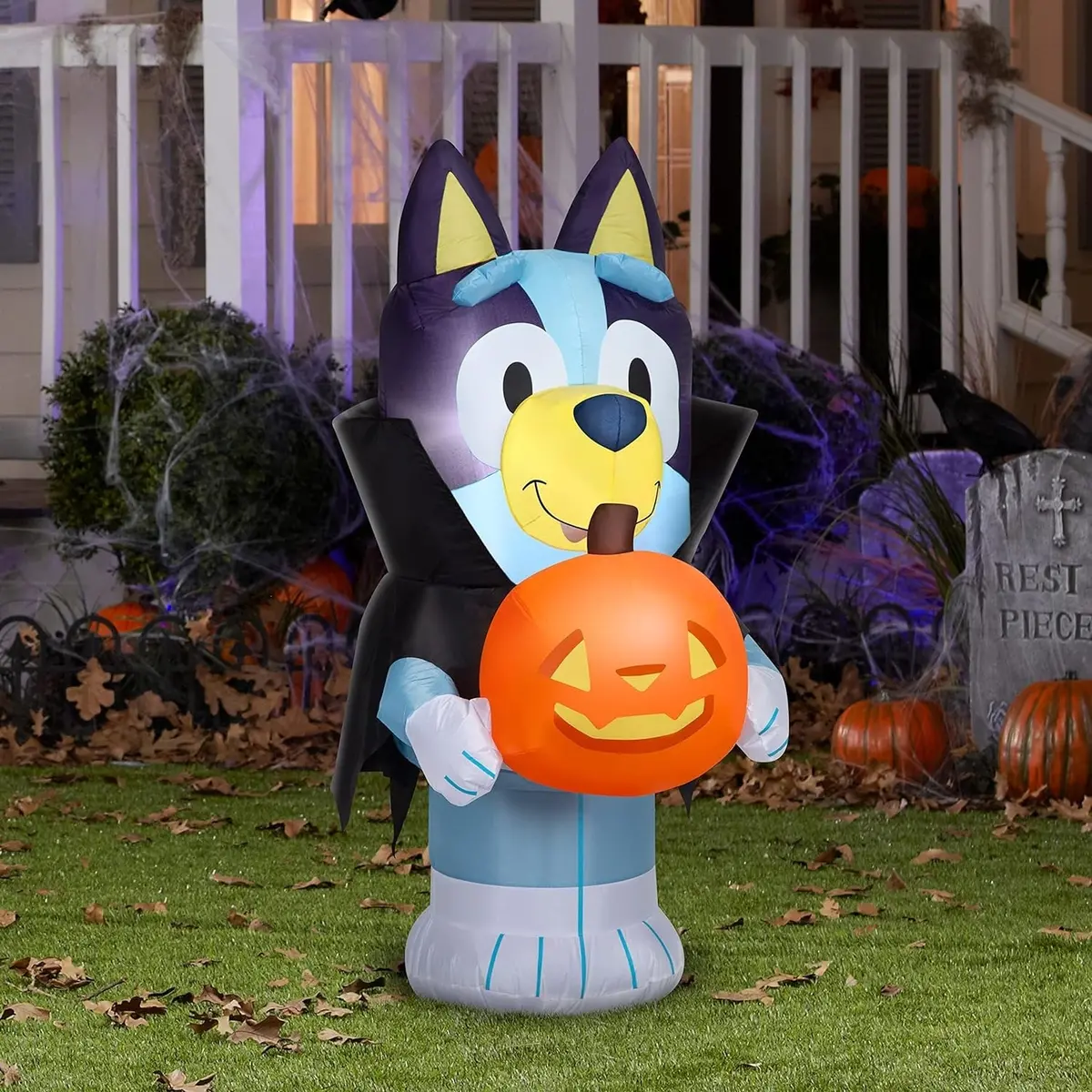 3.5' Airblown® Bluey In A Vampire Costume Halloween Inflatable 1