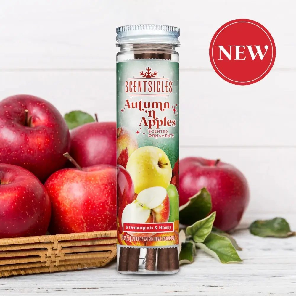 Set Of 6 Autumn 'N Apples Scented Ornament Sticks From Scentsicles 1