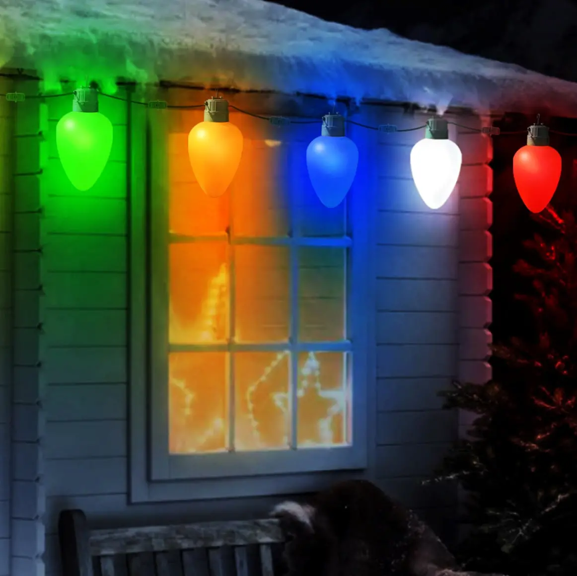 10" Jumbo Led Bulb Roofline-Pathway Decoration 1