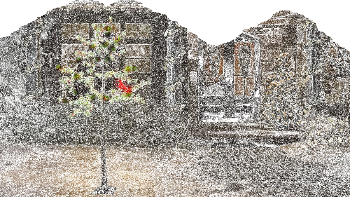 6' Led Austrian Pine Tree Decoration With Cardinal 1