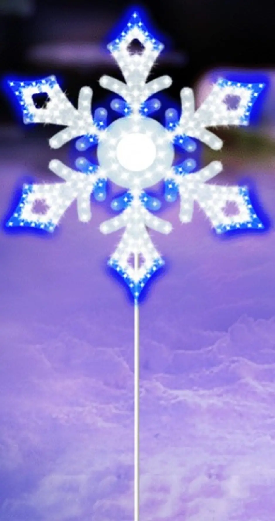 16" Hi-Vibrant Led Twinkling Snowflake Christmas Decoration 1