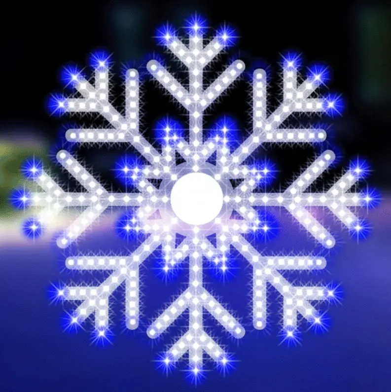 24" Hi-Vibrant Led Twinkling Snowflake Christmas Decoration 1
